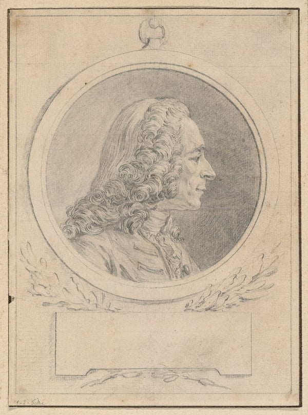 Portrait of Voltaire after His Bust by Jean Baptiste Lemoyne II 1770s