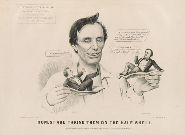 Honest Abe taking them on the half shell 1860