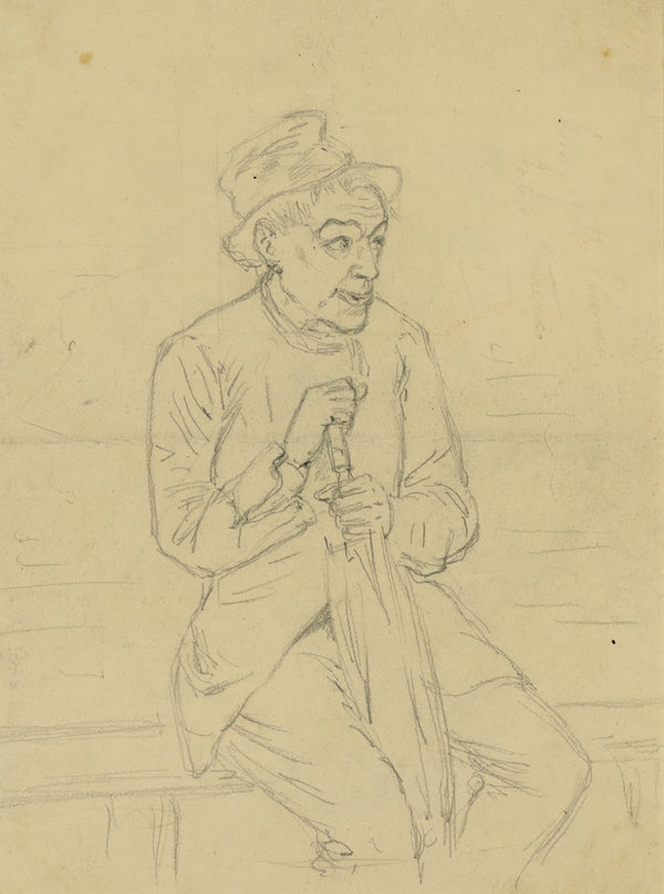 Sketch of a civilian figure 1860 1865