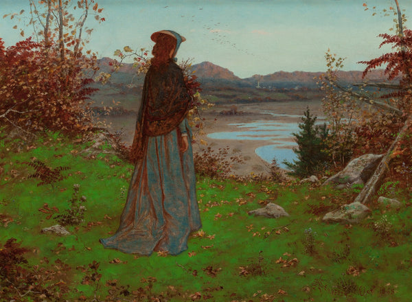 Woman in an Autumn Landscape 1868