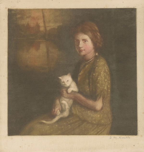 Girl with a cat on her lap 1878   1931