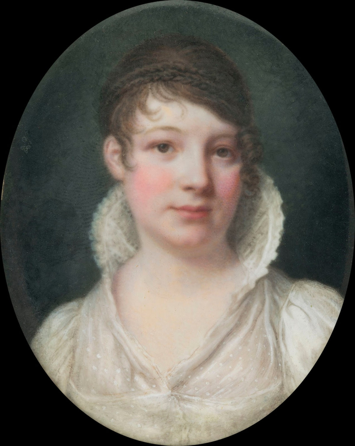 Portret kobiety wbiałej empirowej sukni 1809