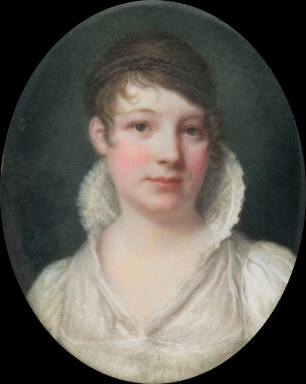 Portret kobiety wbiałej empirowej sukni 1809