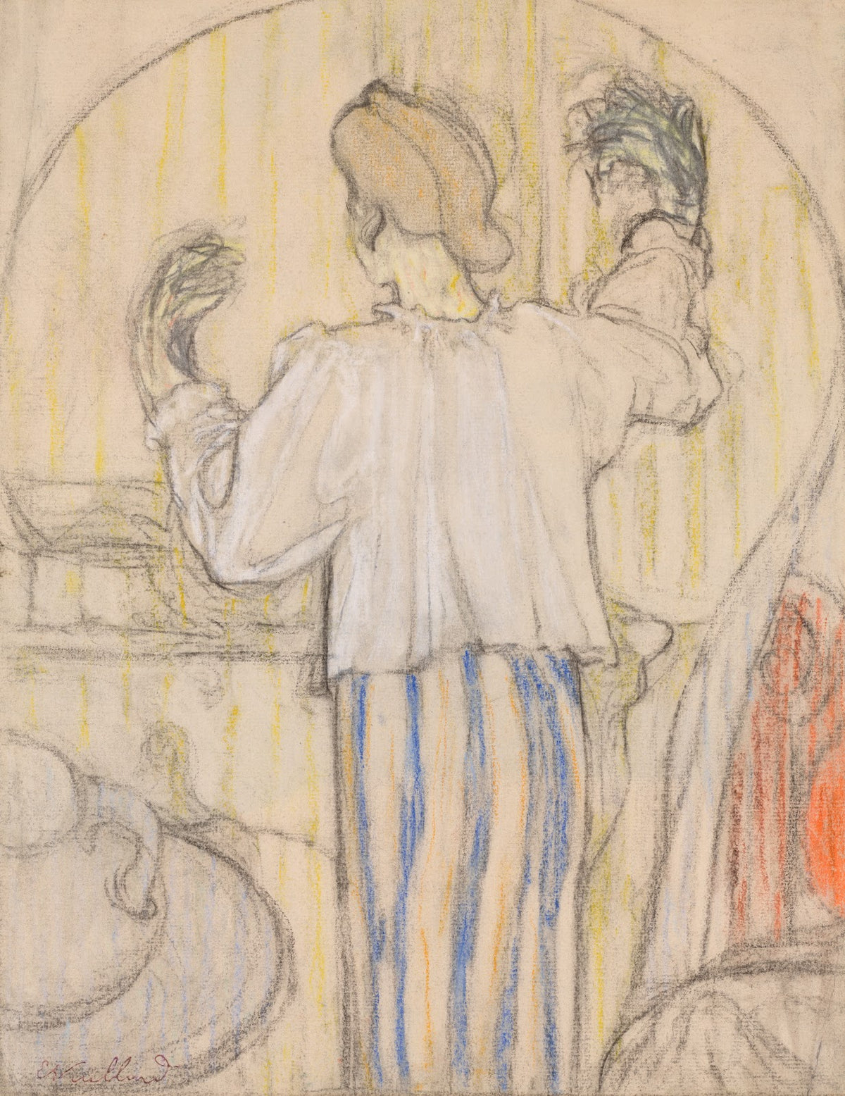 Devant le miroir recto c 1898