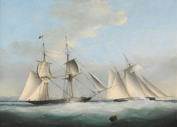 A Schooner Yacht Of The Royal Western Yacht Club Off Teignmouth