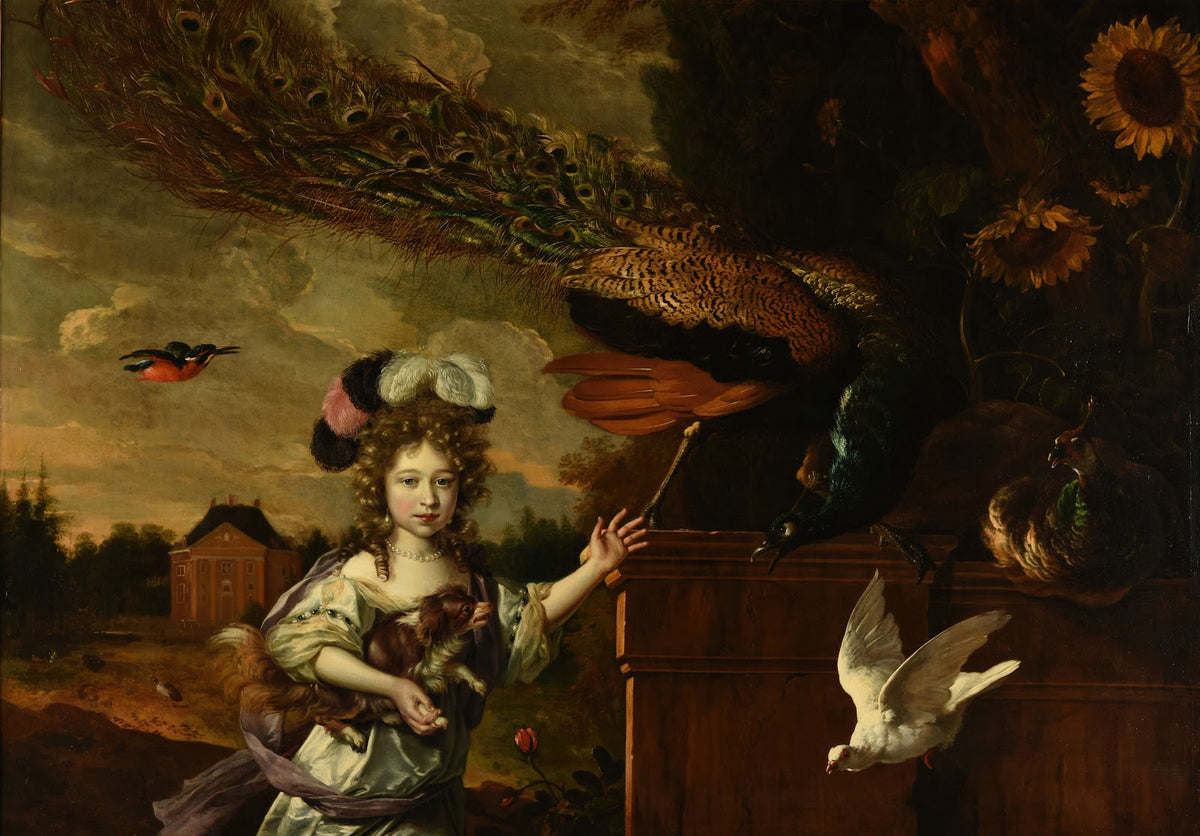 Fillette aux paons 1680