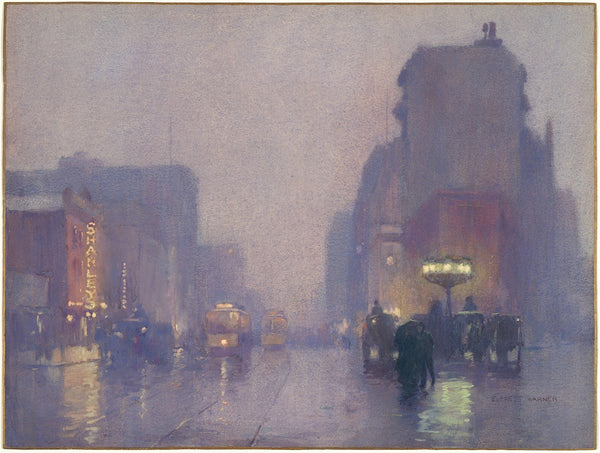 Broadway on a Rainy Evening 1901