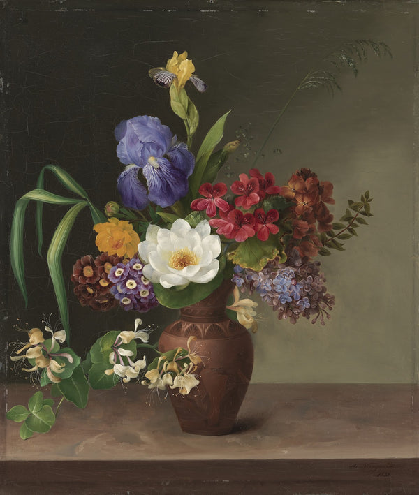 Vase I Græsk Stil Med Iris Syren Og Kaprifolium 1831