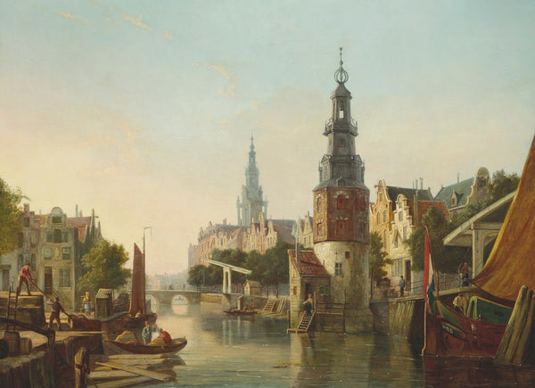 Montelbaanstoren and Zuiderkerk Amsterdam 1877