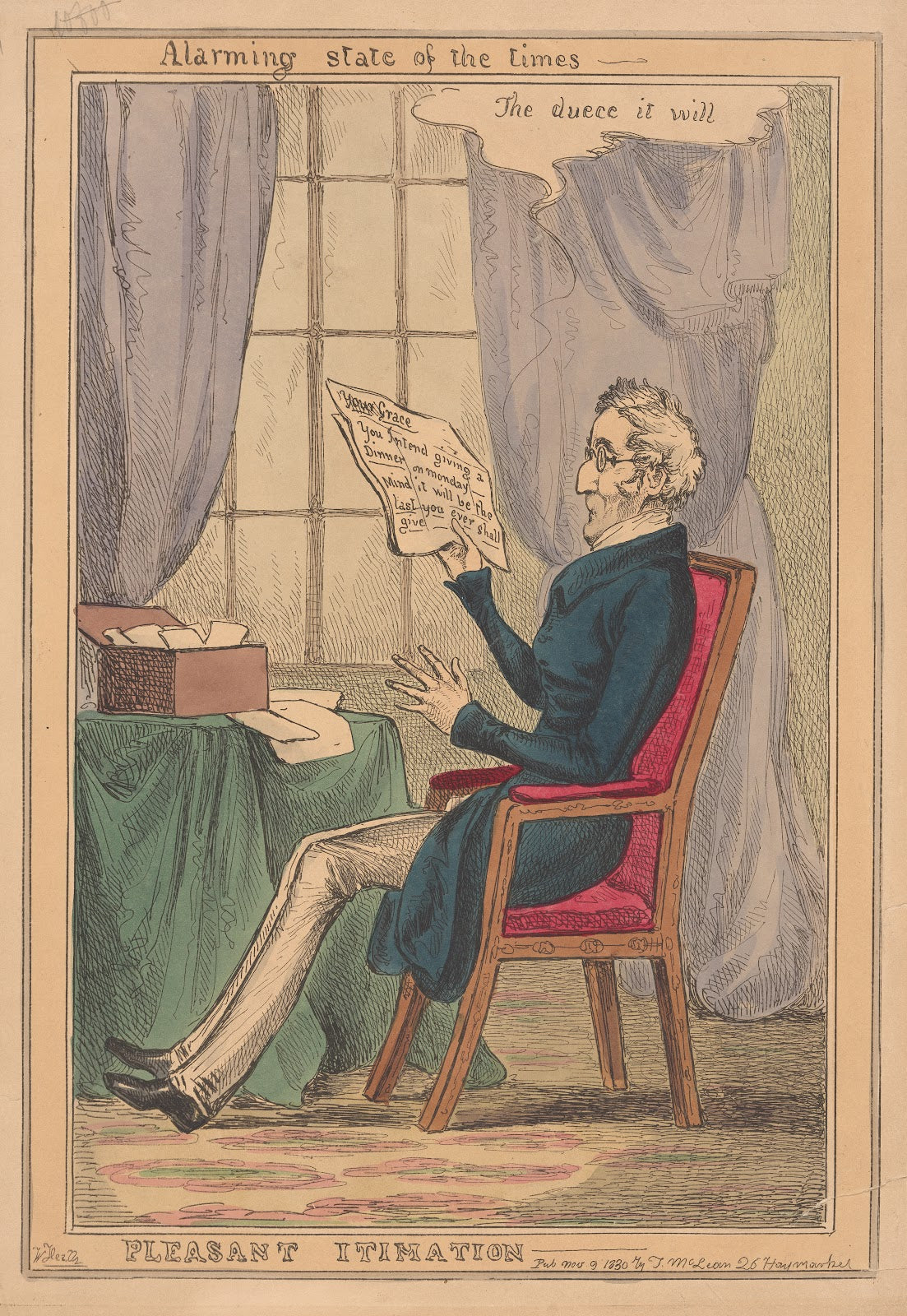 Alarming state of the times Pleasant itimation 1830