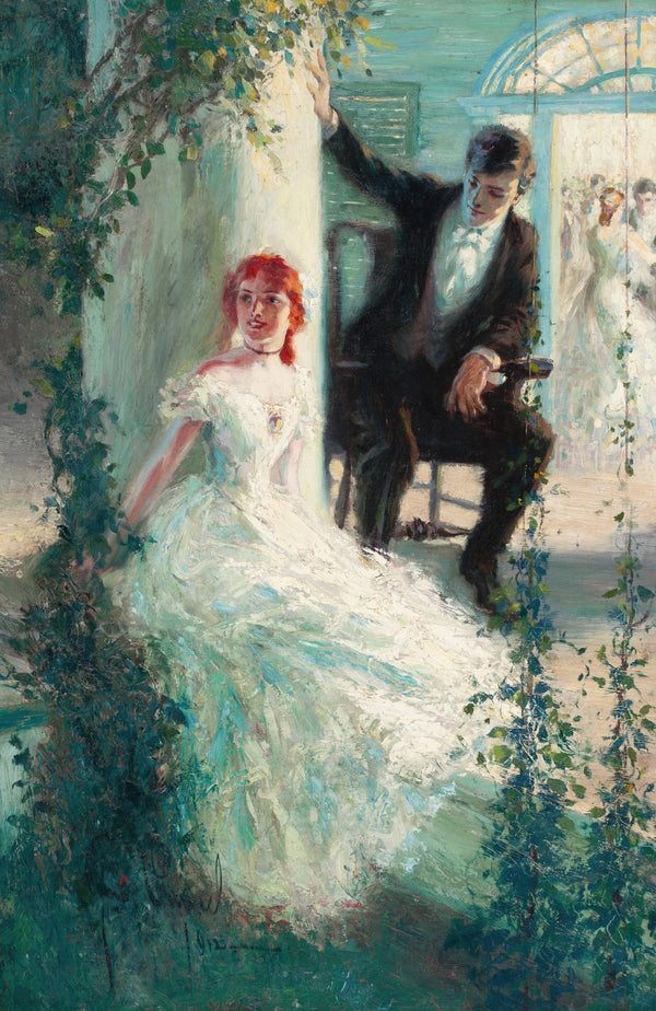 Young Couple Having a Casual Conversation 1912