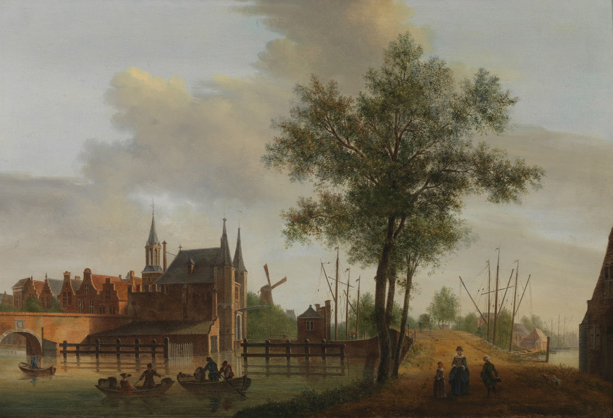 Gezicht op de Potterspoort te Gouda 1754