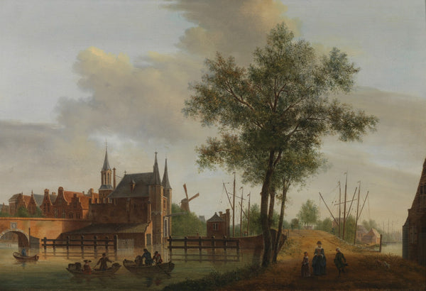 Gezicht op de Potterspoort te Gouda 1754