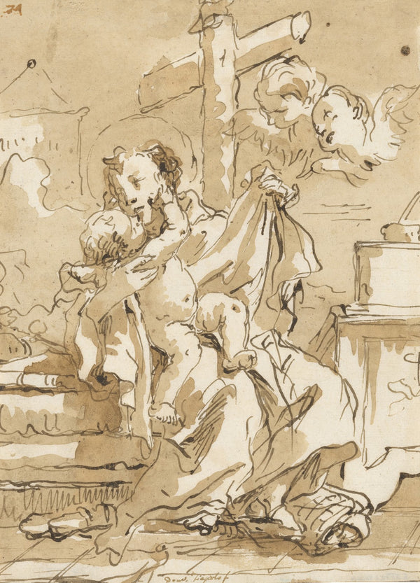 Saint Anthony of Padua with the Christ Child in an Interior 1770