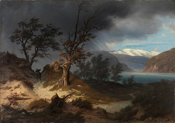 Stormy Landscape with a Rider 1835