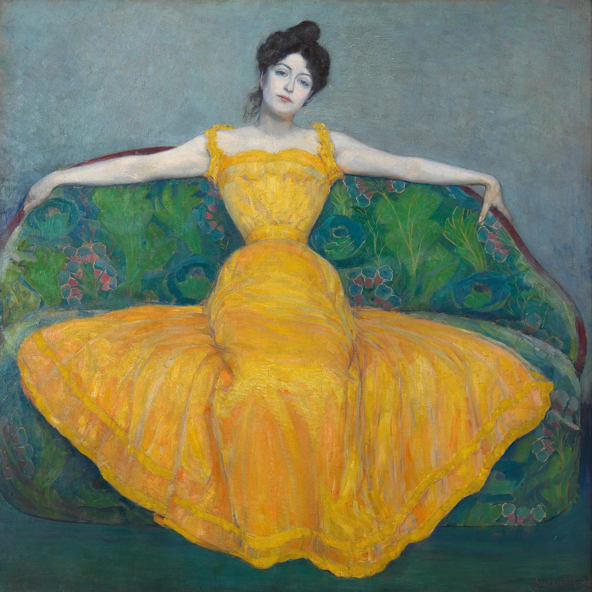 Dame in Gelb 1899