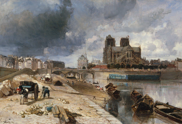 Notre Dame vue du quai de la Tournelle 1852