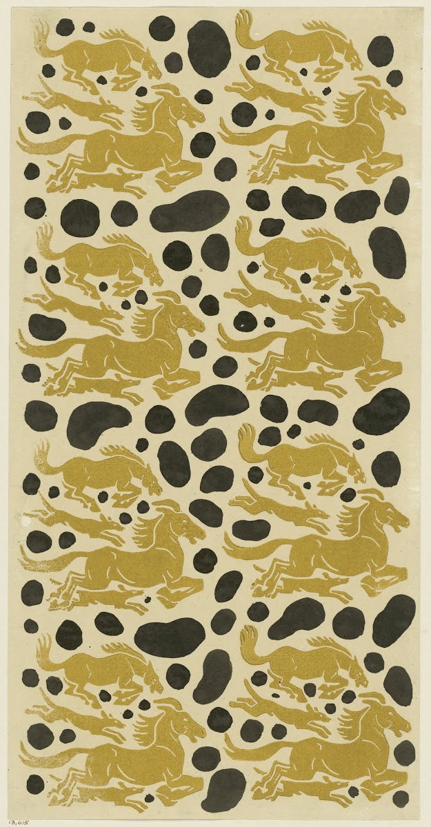 Buntpapier Pferde und Hunde 1902   1913