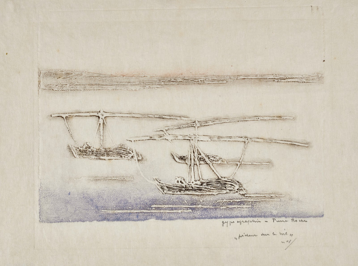 Une barque Pêcheurs sur le Nil 1912