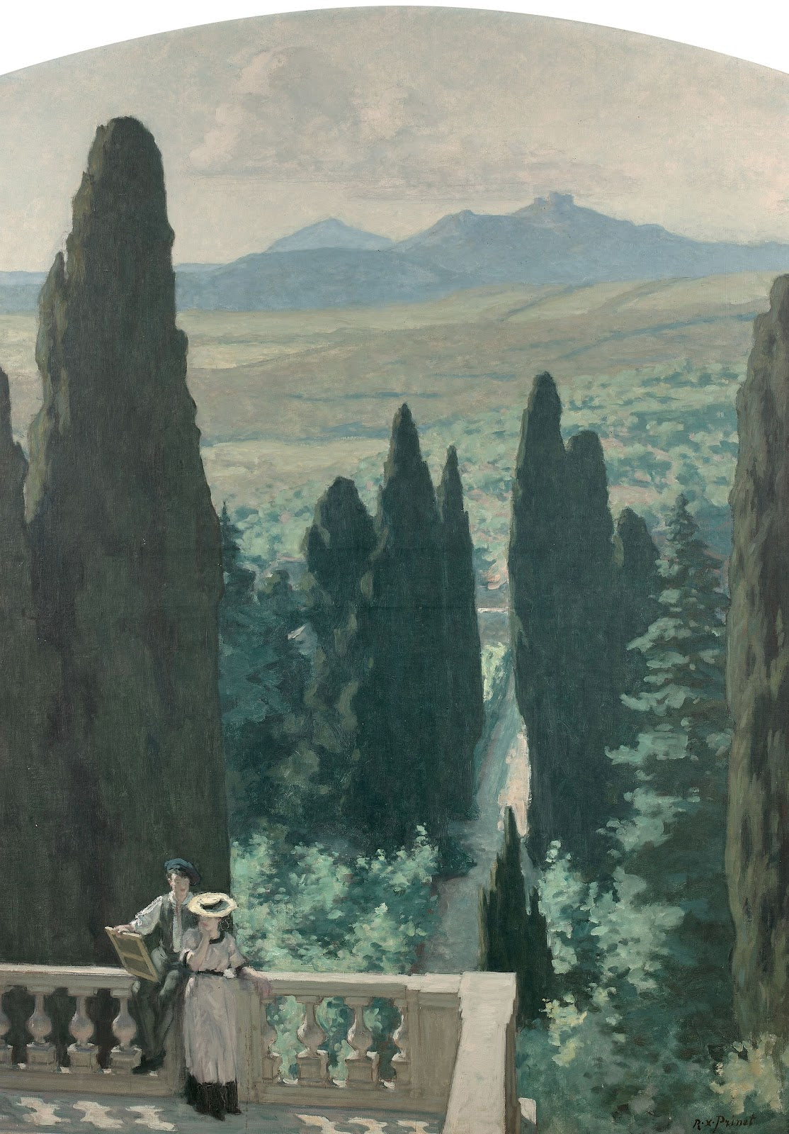 La terrasse et les cyprès de la villa dEste à Tivoli