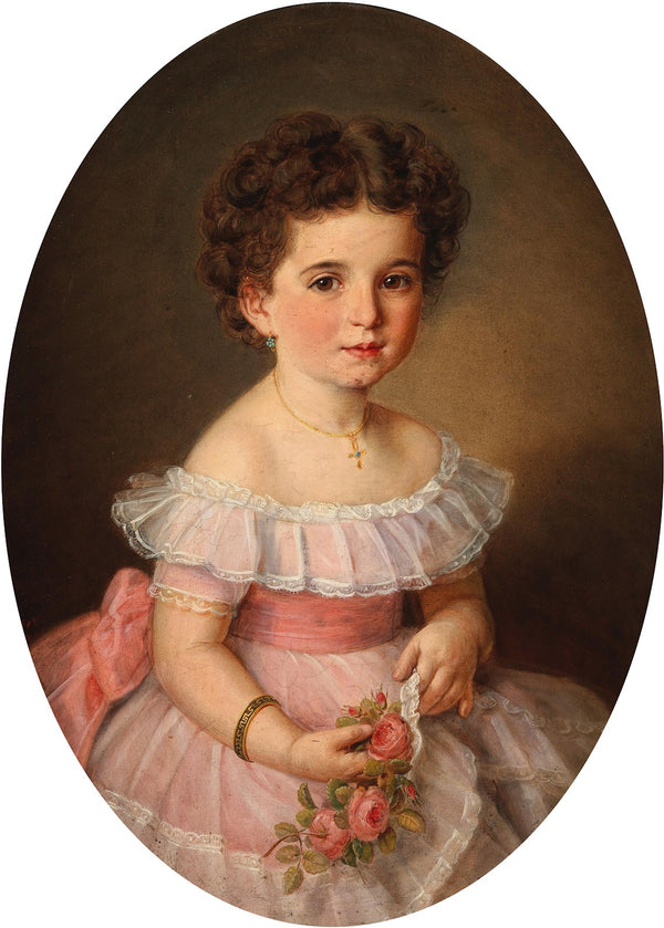 Mädchenbildnis mit Rosen 1873