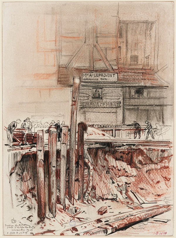 Travaux du métro place Saint André des Arts 2 1906