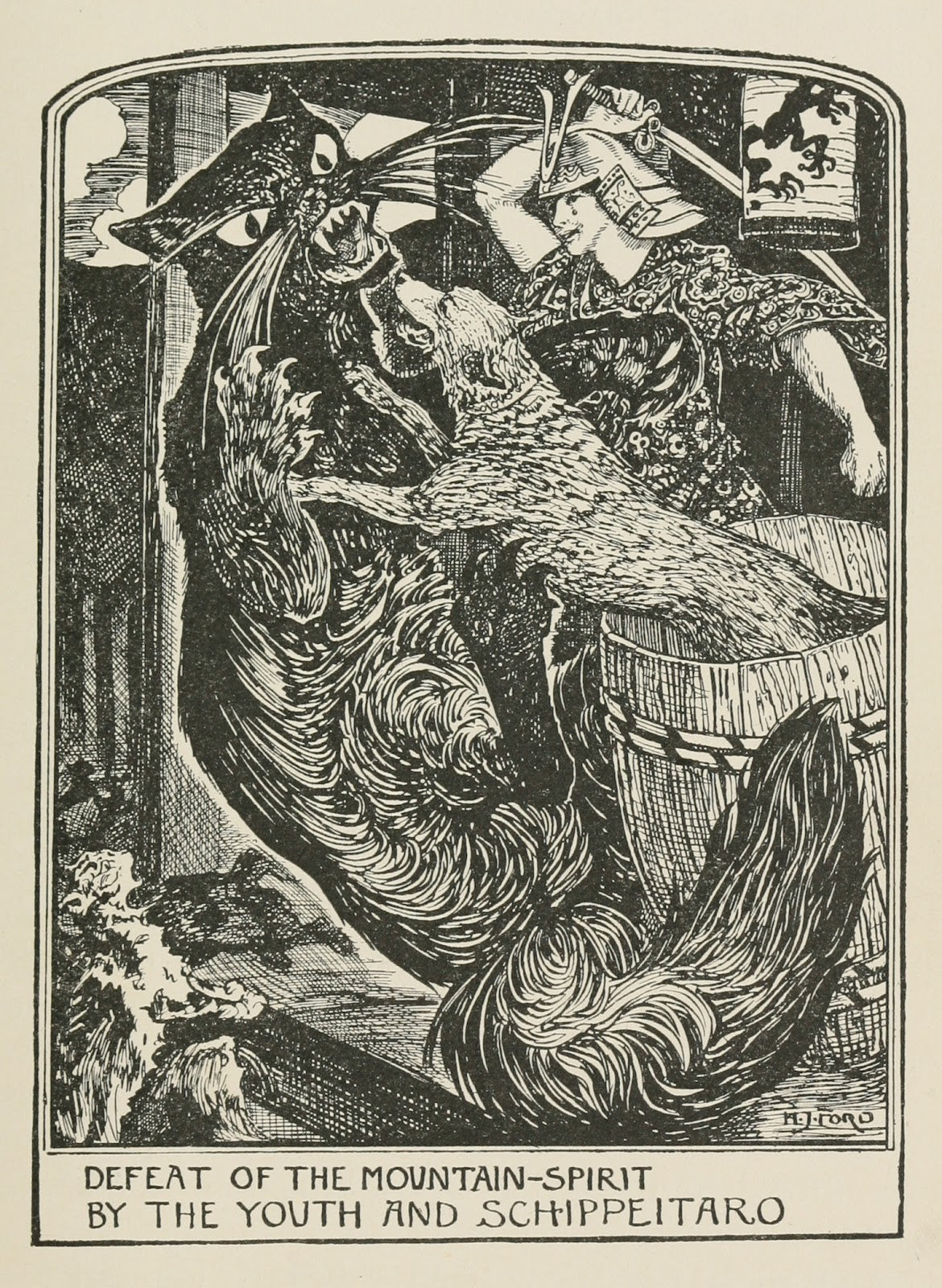 Defeat of the Mountain Spirit by the Youth and Schippeitaro 1906