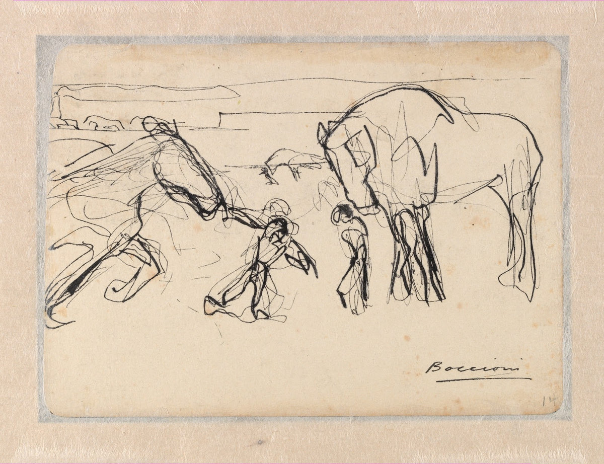 Horses and Figures in a Landscape 1910