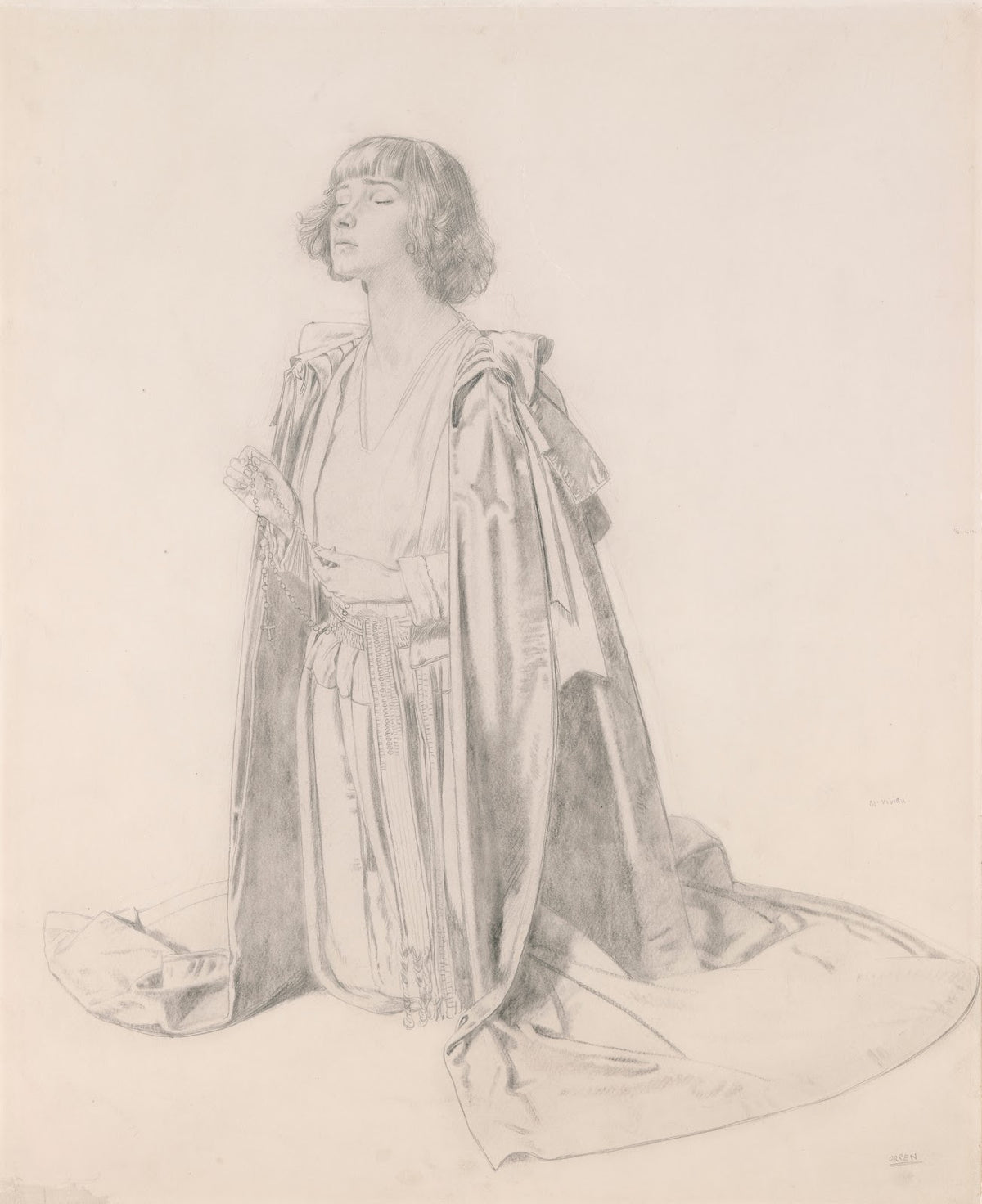 Kneeling Figure of a Woman Study for The Holy Well c1914