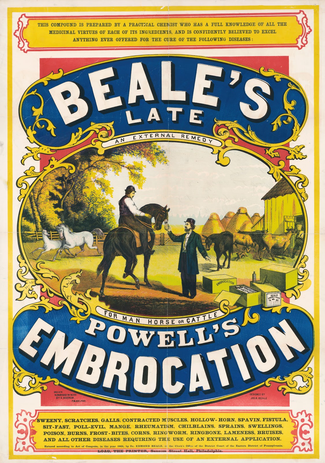 Beales late Powells embrocation 1868