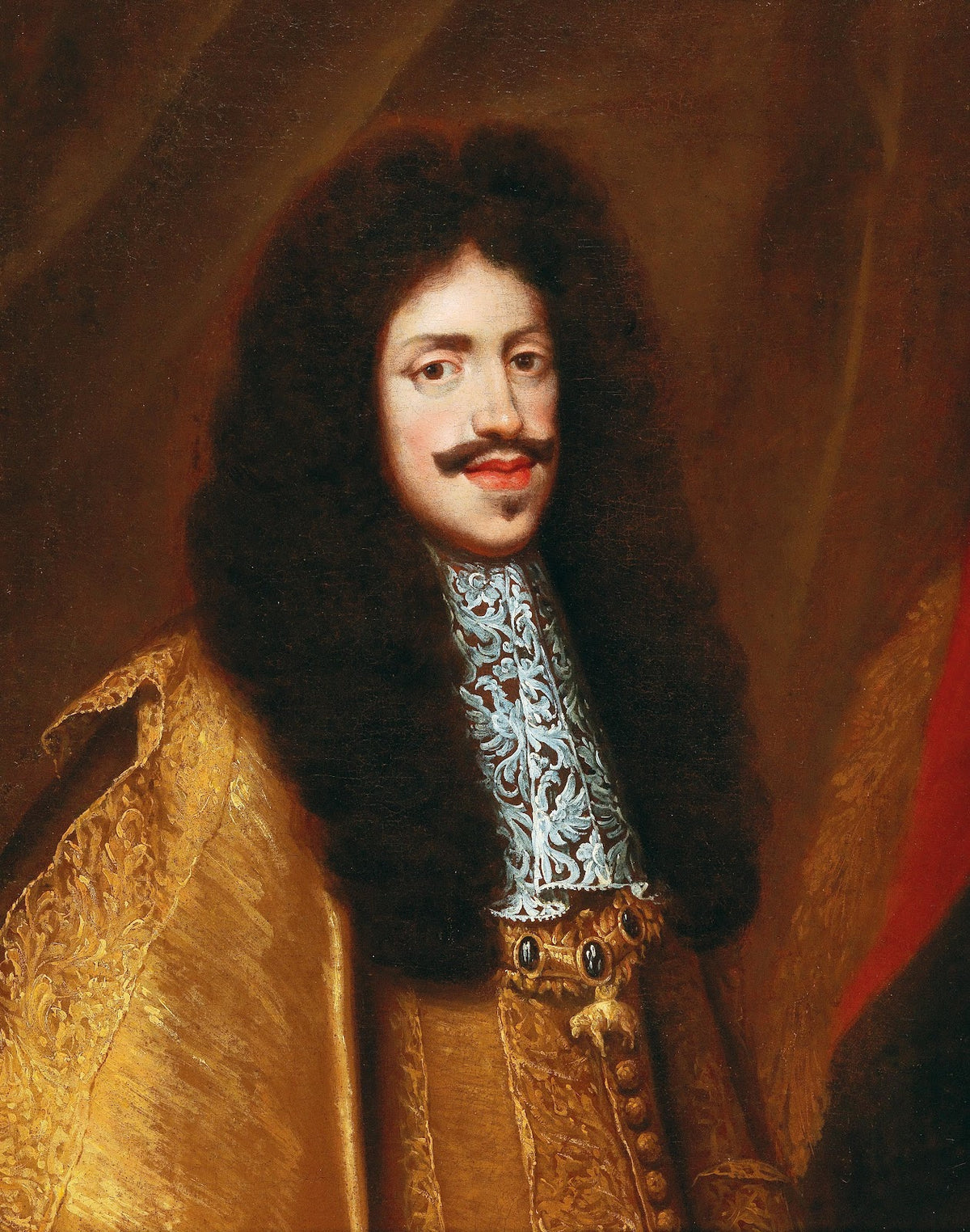 Portrait Of Emperor Leopold I As A Young Man Wearing The Order Of The Golden Fle