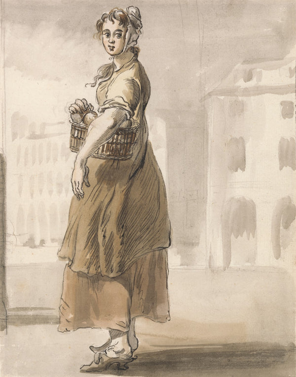 London Cries A Girl with a Basket of Oranges ca 1759