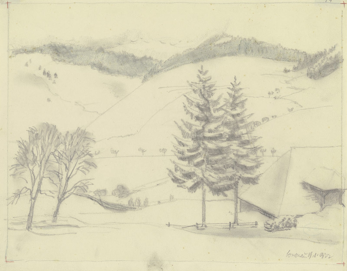 Blick auf das winterliche Bernau 1922