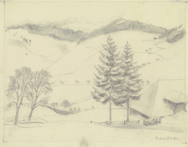 Blick auf das winterliche Bernau 1922