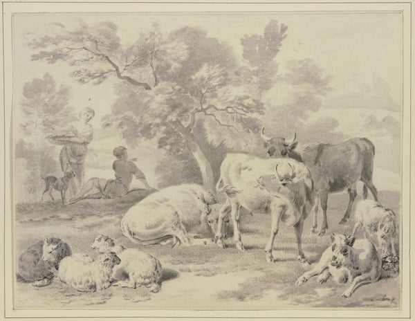Herd with shepherds