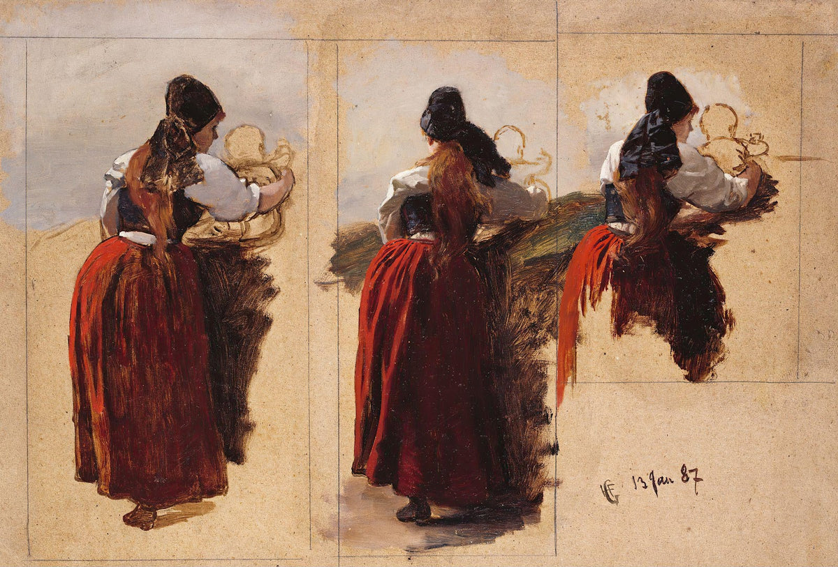 Studies of a Woman from Rügen 1887