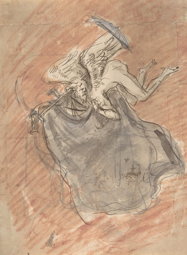 Design for a sepulchral monument with an allegory of Time late 17thearly 18th ce