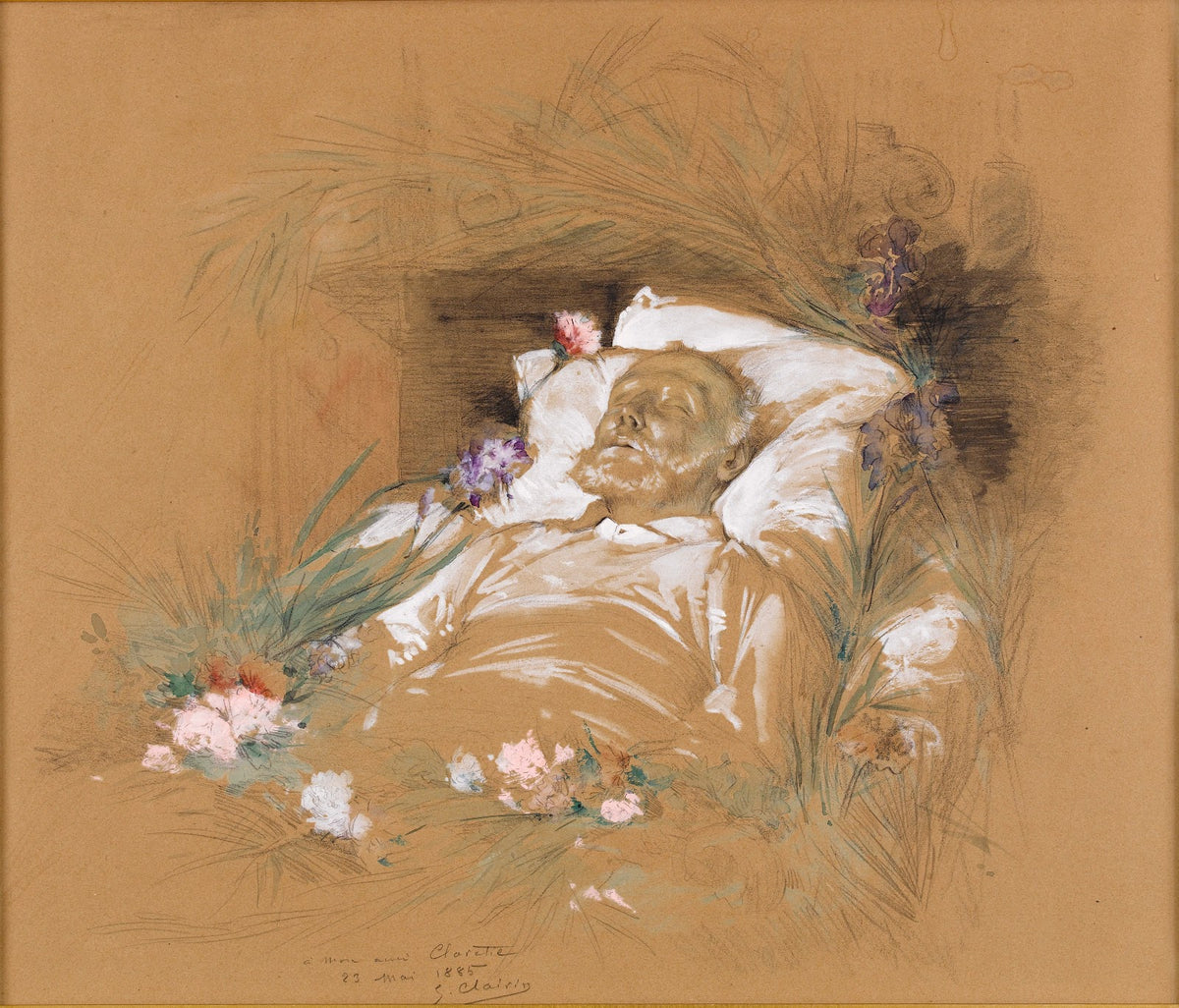 Victor Hugo sur son lit de mort 1885