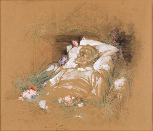 Victor Hugo sur son lit de mort 1885