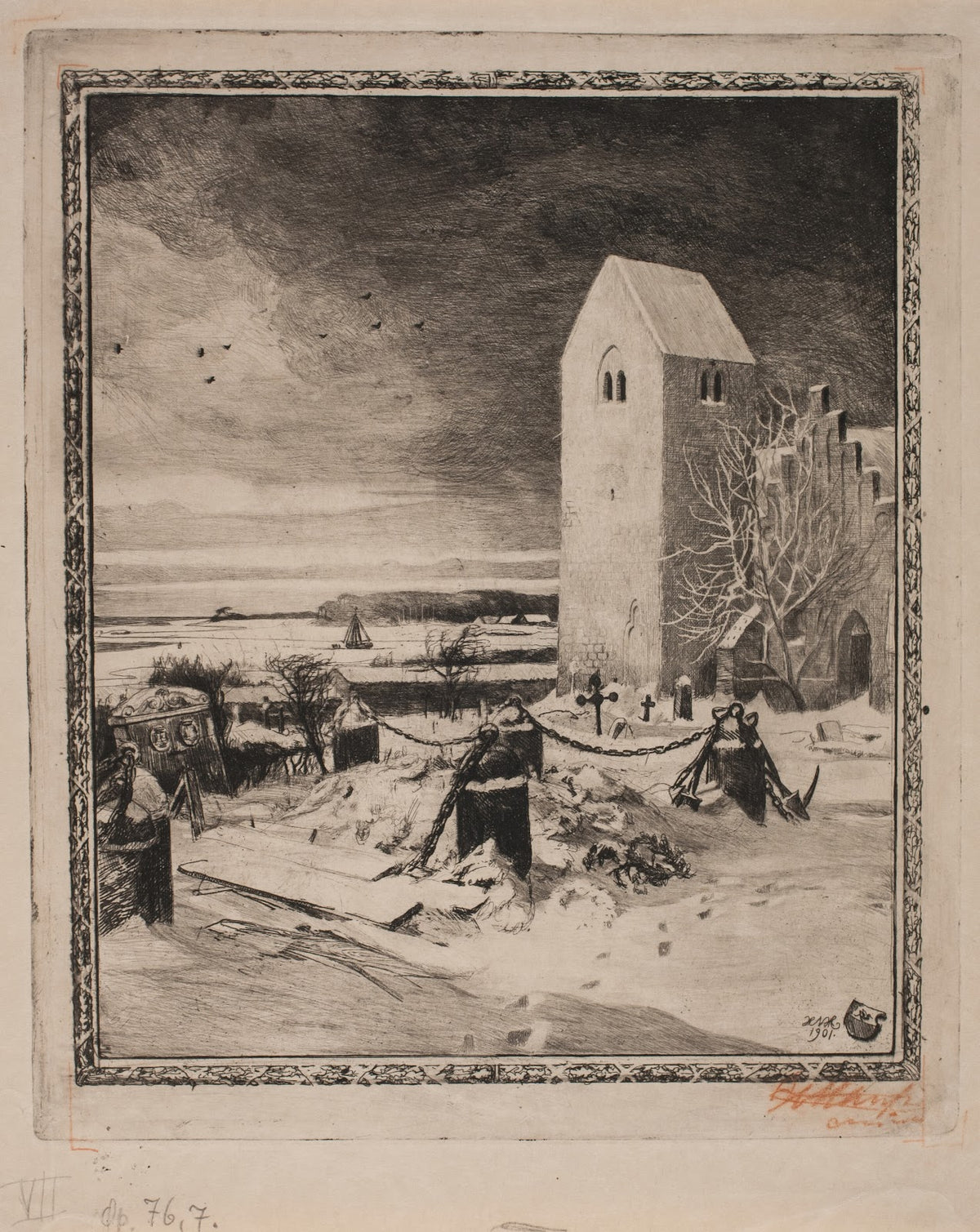 Højt på en gren VI Kirkegården 1901