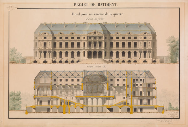 Project for a Headquarters of a War Ministry 1853