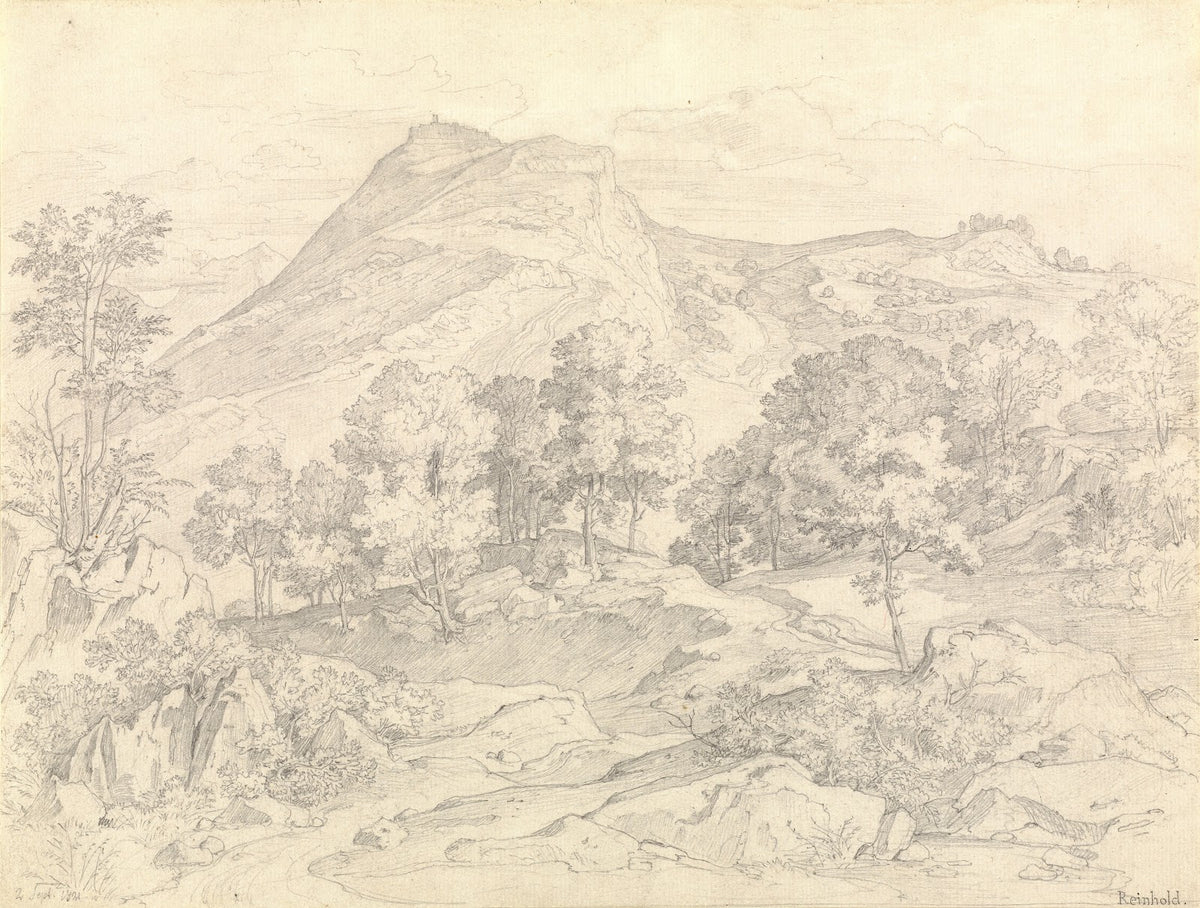 A View of Civitella from the Serpentara next to Olevano 1821