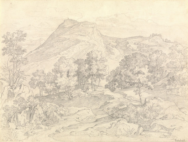 A View of Civitella from the Serpentara next to Olevano 1821