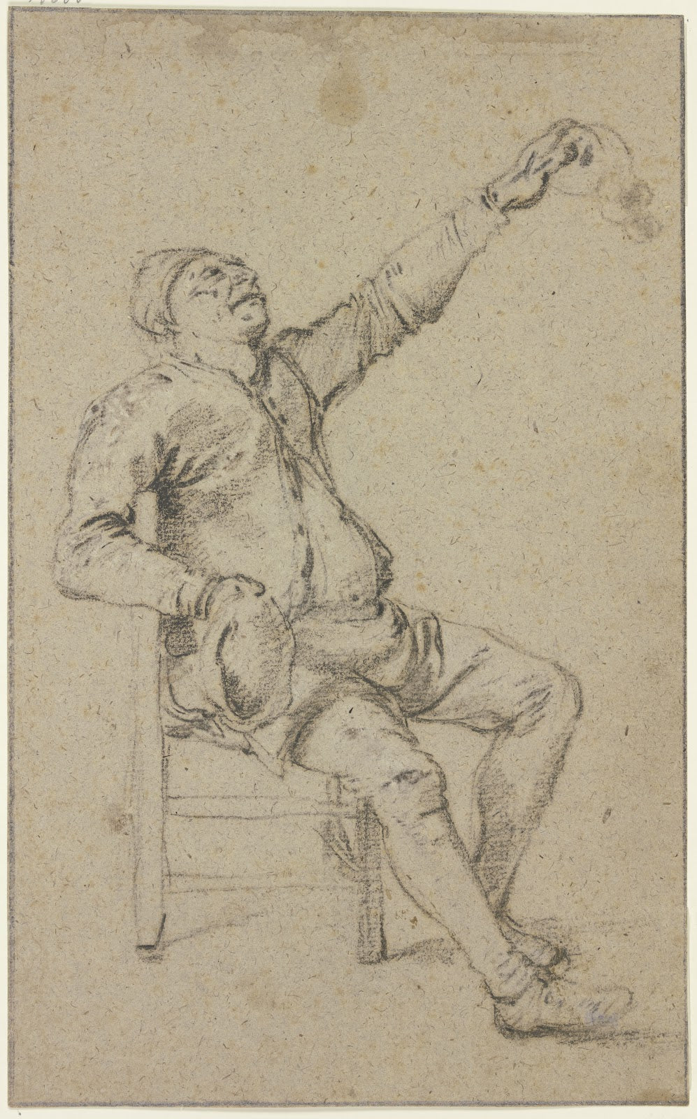 Sitting farmer