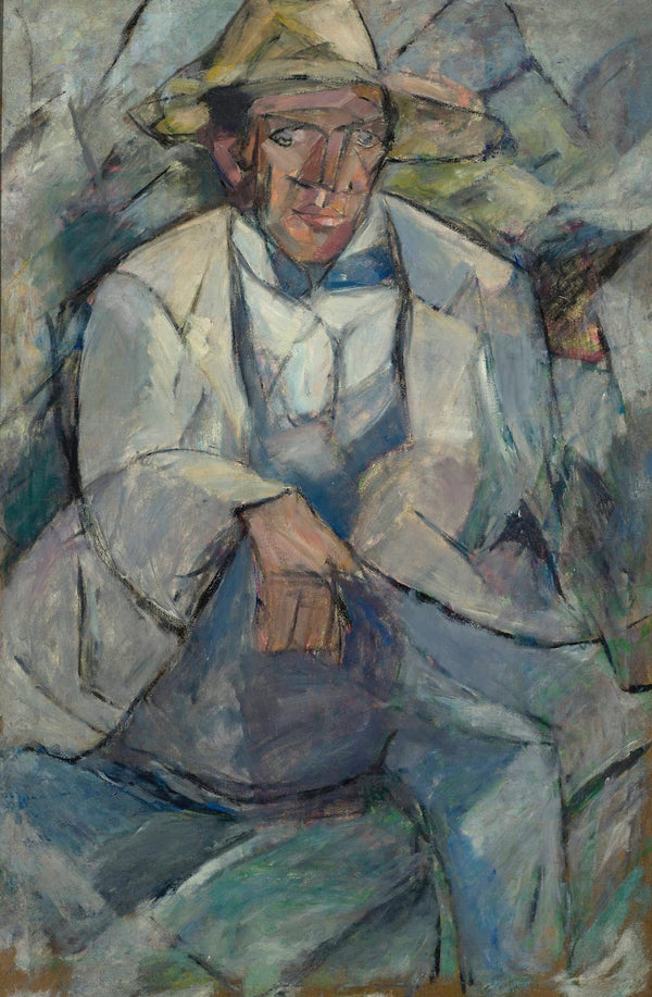 Portrait of a man in a white hat 1913
