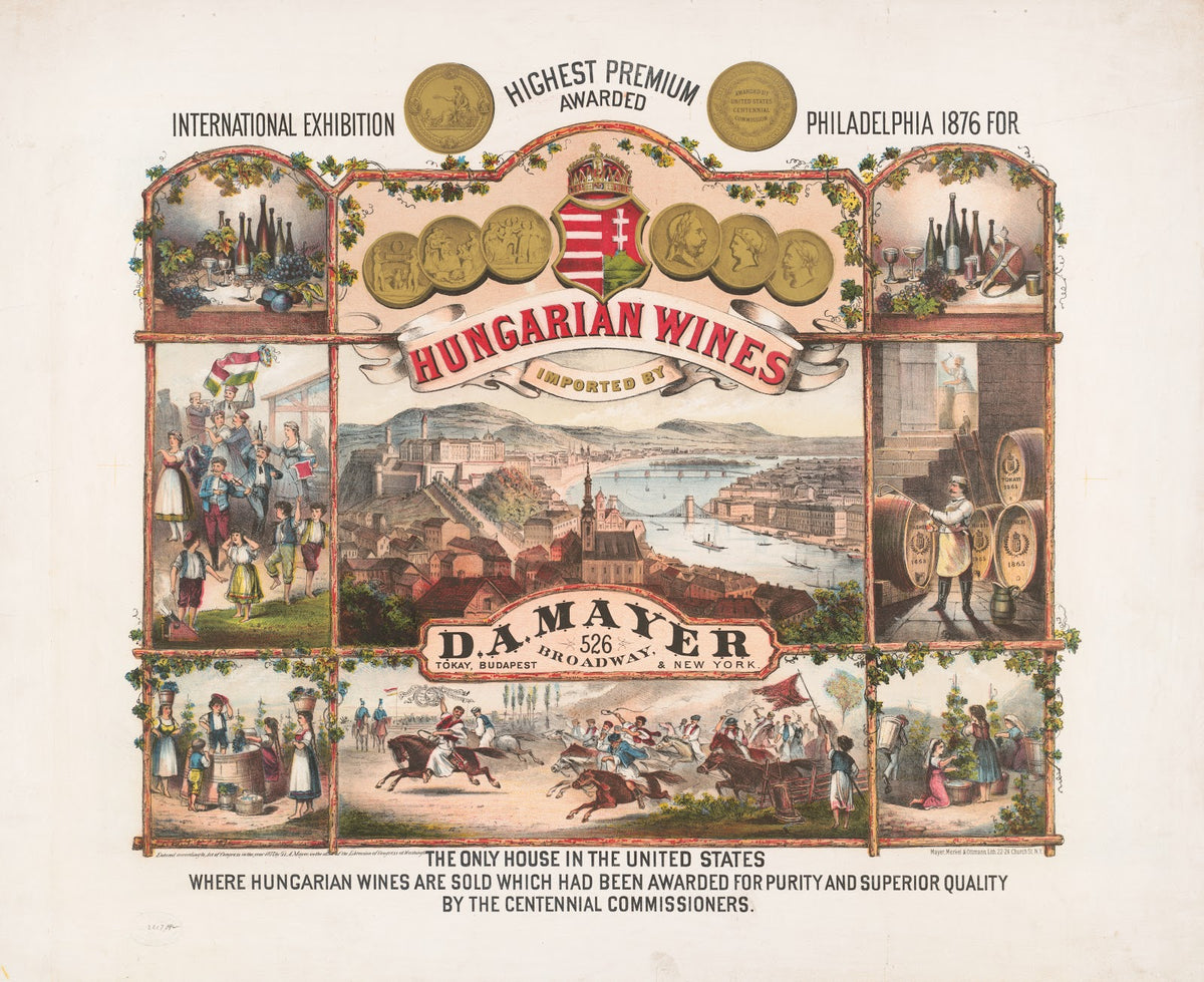 Hungarian wines imported by DA Mayer 1877