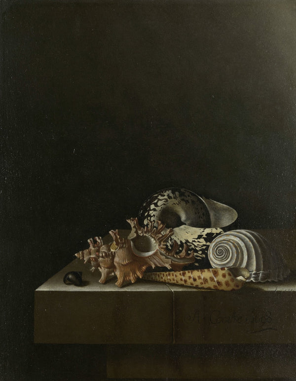Shells on a Stone Plinth 1698