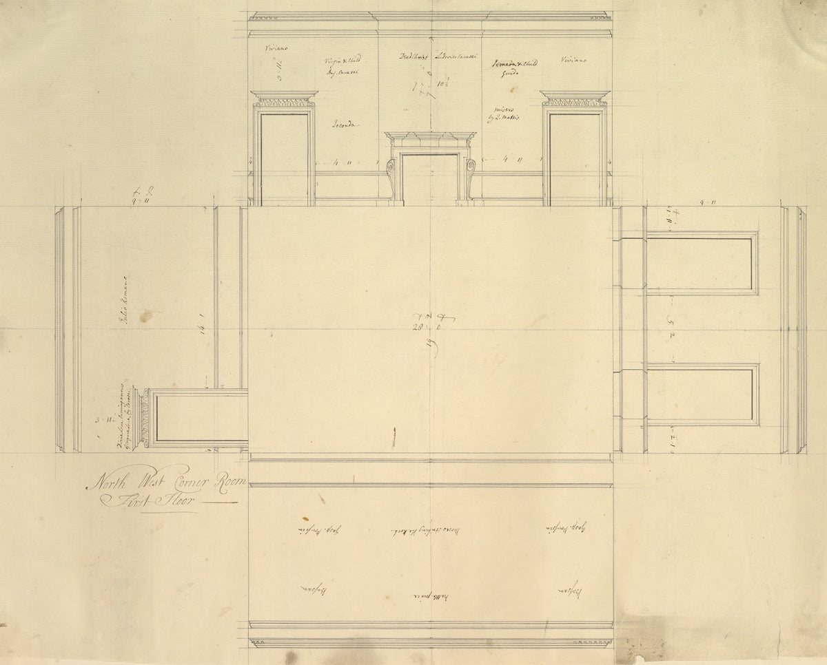 Treasury House 10 Downing Street London Plan of the End Room Below Northwest Cor
