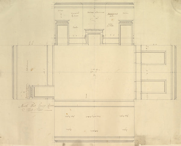Treasury House 10 Downing Street London Plan of the End Room Below Northwest Cor