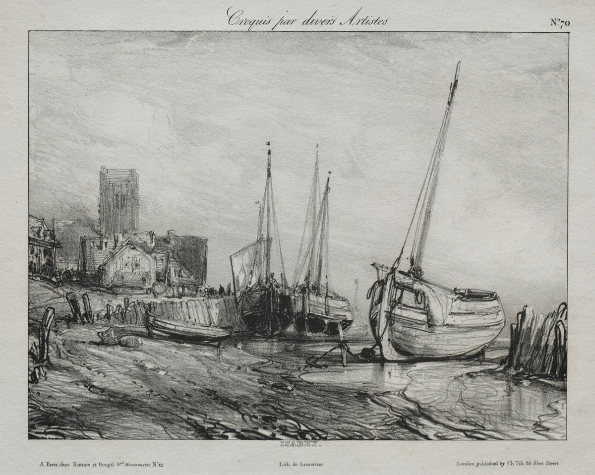 Fishing Boats along the Beach c 1830